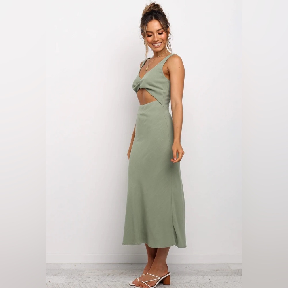 SOLD NWT Petal & Pup APOLLO cut out DRESS - OLIVE - Picture 2 of 5
